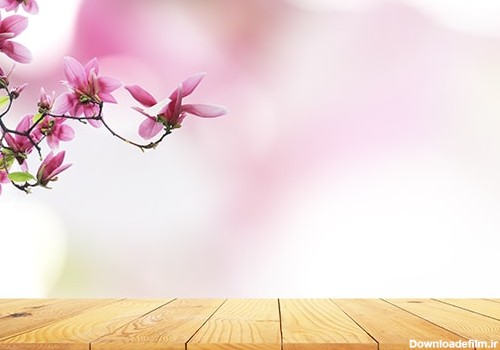 تصویر پس زمینه گل با میز چوبی در فصل بهار | فری پیک ایرانی | پیک ...