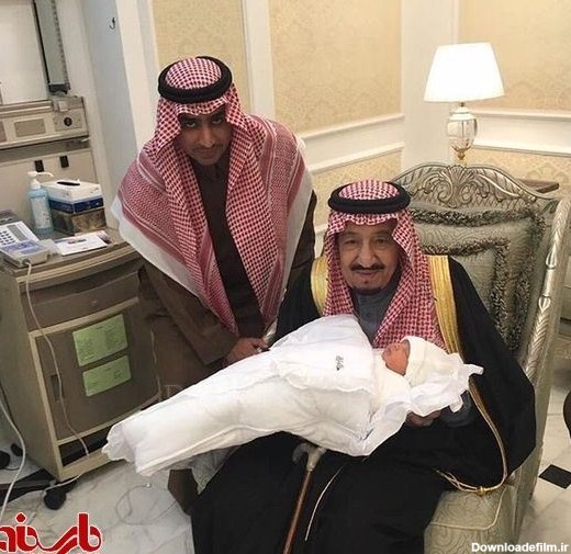عکس پادشاه عربستان و همسرش
