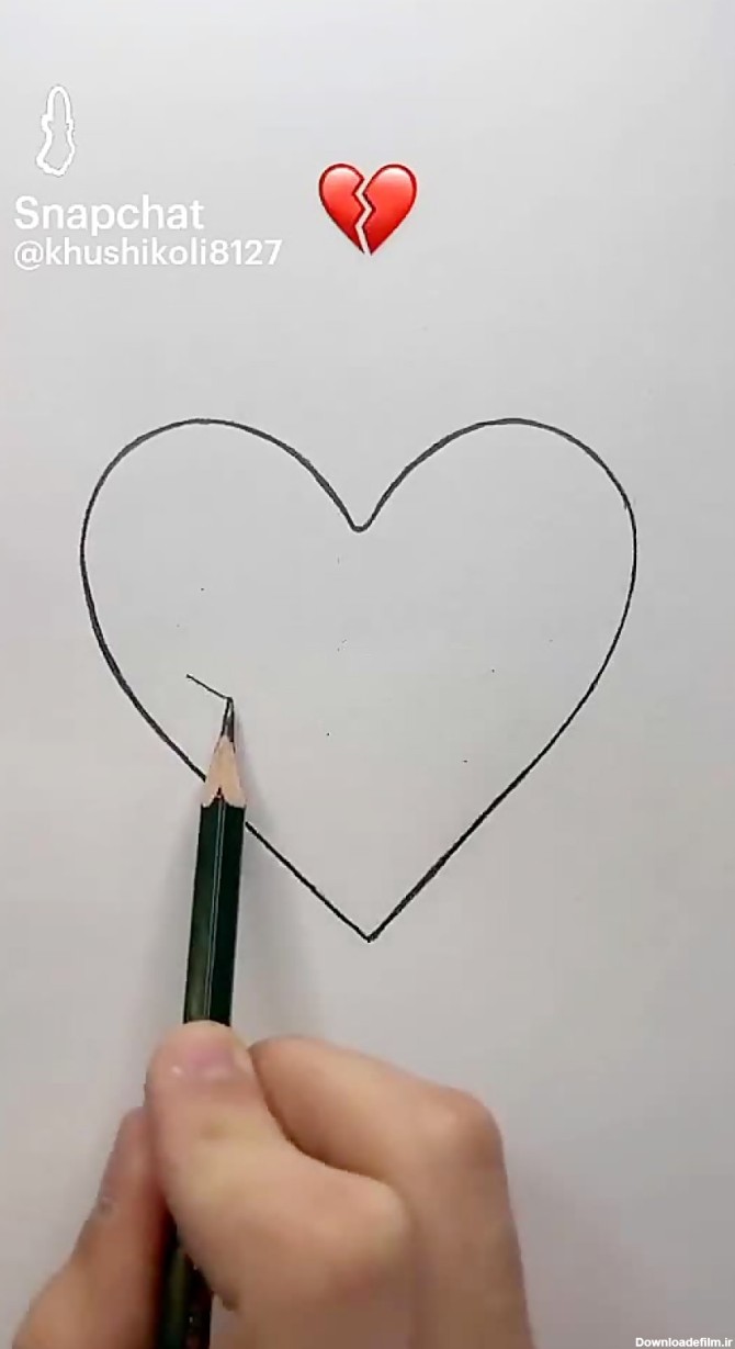 نقاشی قلب شکسته خیلی خیلی عالیه