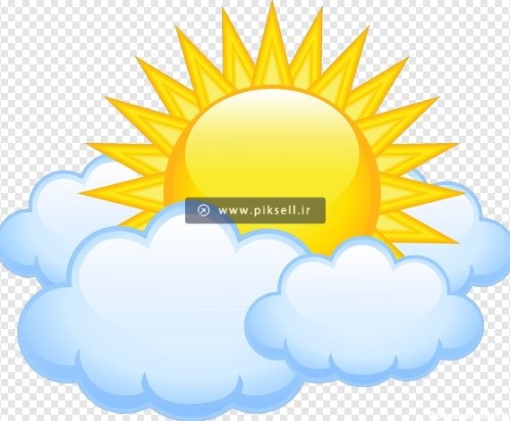فایل دوربری شده کارتونی ابر و خورشید