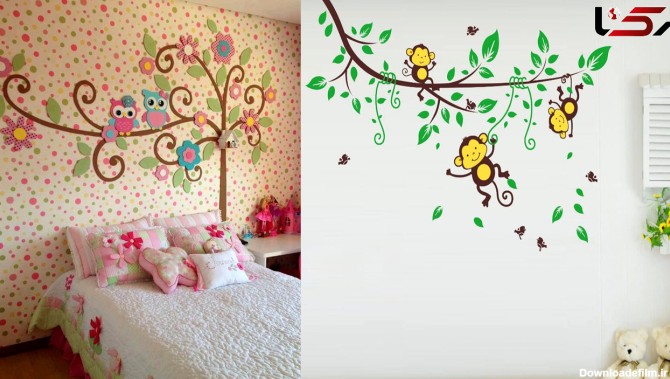 ایده هایی برای طراحی و نقاشی دیوار اتاق کودک تان+عکس