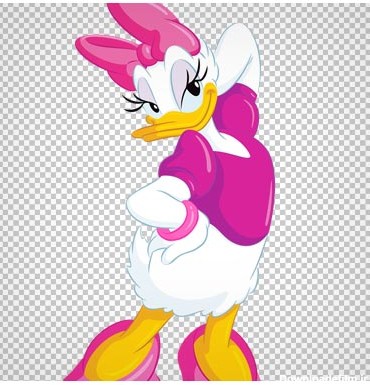 تصویر دوربری شده png اردک کارتونی (کاراکتر دیزنی)(Daisy Duck Transparent PNG Clip Art Image)
