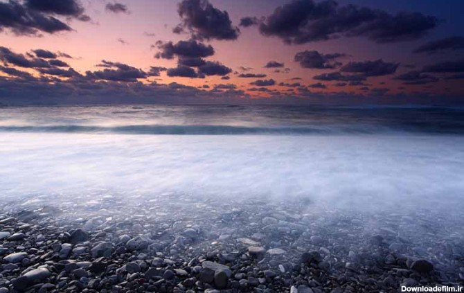 تصویر باکیفیت ساحل ماسه ای دریا