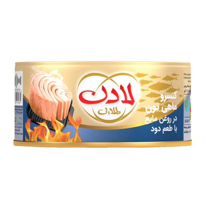 خرید و قیمت کنسرو تن ماهی در روغن مایع طعم دود لادن 180 گرم ...
