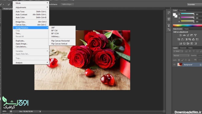چرخاندن عکس در فتوشاپ | اوج رشد گرافیک
