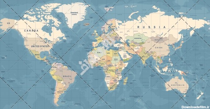 وکتور اطلس نقشه کره زمین