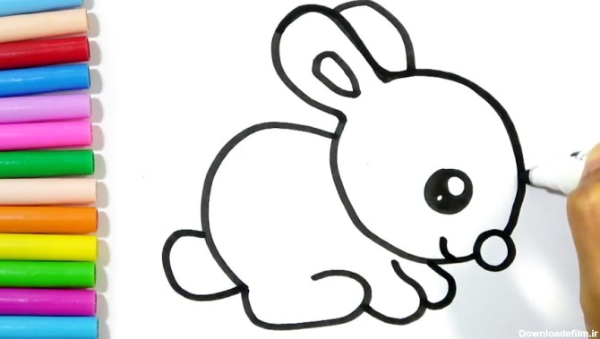 آموزش نقاشی کودکان-نقاشی خرگوش