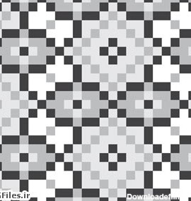 دانلود عکس pattern کاشی های مربعی سیاه و سفید