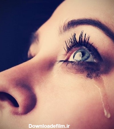 عکس اشک چشم دختر غمگین