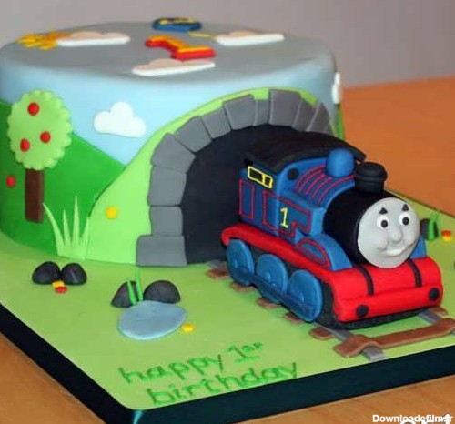 کیک تولد با طرح قطار