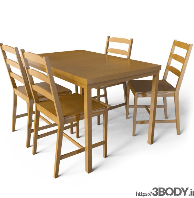 جزییات محصول مدل سه بعدی اسکچاپ - میز و صندلی