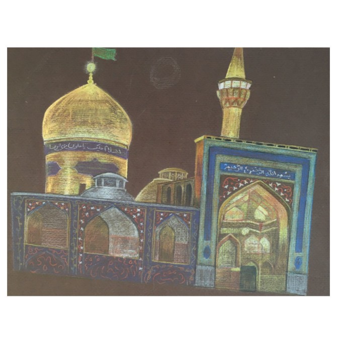 بازارچه دانشجویی چرتکه | نقاشی حرم امام رضا(ع)