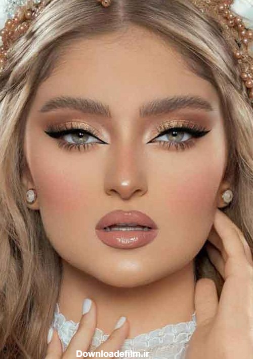مدل آرایش عروس عربی زیبا و دخترانه و زنانه ساده و خلیجی - چلوگوشت