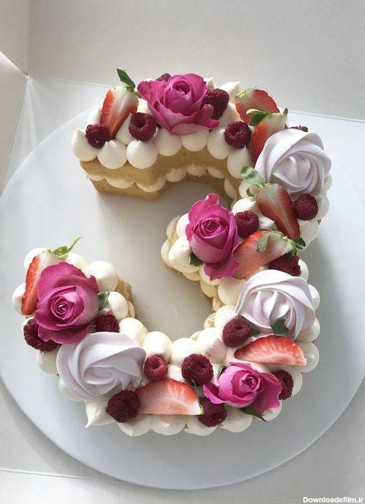 مدل کیک عددی با تزیینات لاکچری برای تولد و سالگرد ازدواج + ...