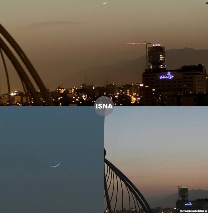 تصویری از رویت ماه مبارک رمضان در آسمان تهران+عکس