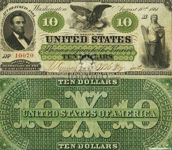 10 دلار سری دیماند - آبراهام لینکلن