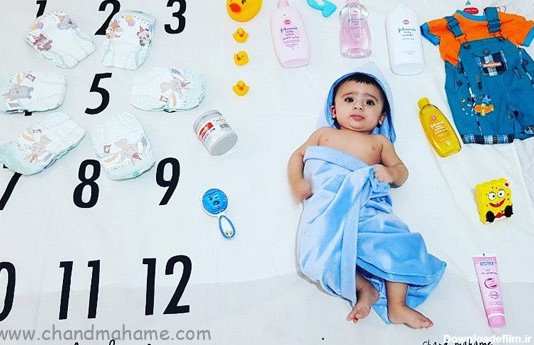 ایده های ساده و شیک عکس نوزاد پنج ماهه - مجله چند ماهمه