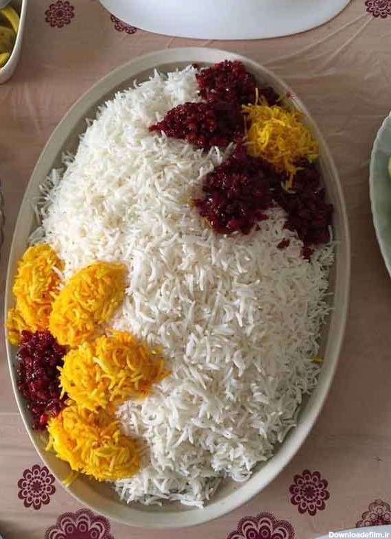 عکس تزیین مرغ با برنج