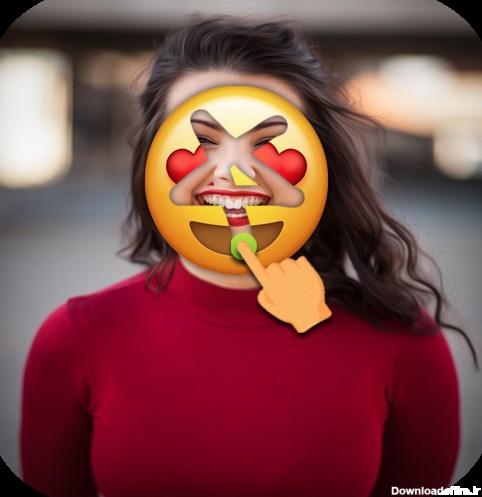 عکس برنامه ی شکلک روی صورت انسان