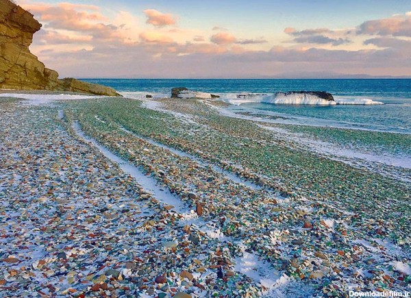 ساحل شیشه‌ای در روسیه (عکس)