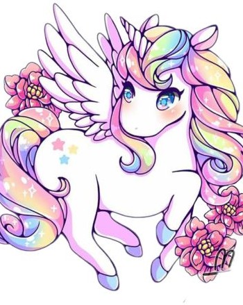عکس کارتونی اسب تک شاخ rainbow cute unicon