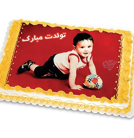 تصویر دخترانه روی کیک