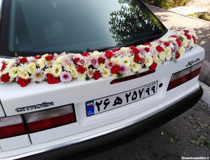 سفارش گل ماشین عروس کد 646 - گالری گل بهار