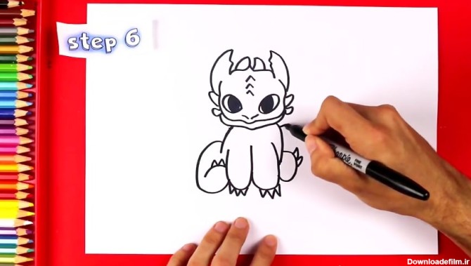 آموزش نقاشی به کودکان - اژدها