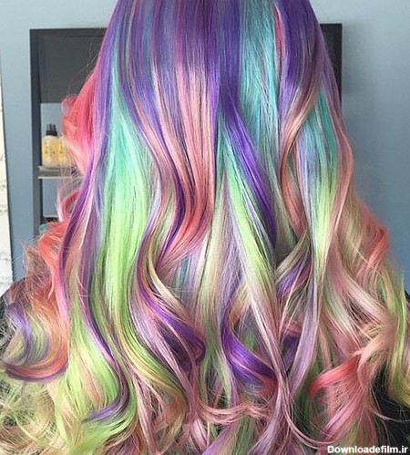 مدل موهای رنگین کمانی - موی هفت رنگ