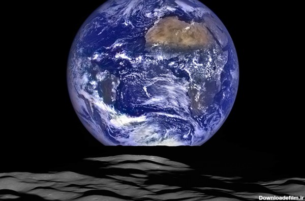 تصویر نجومی روز ناسا (۱۴ دی ۹۴): غروب زمین از روی ماه
