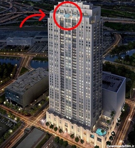 عکس های جالب از ترسناک ترین استخر دنیا در طبقه 40 یک برج