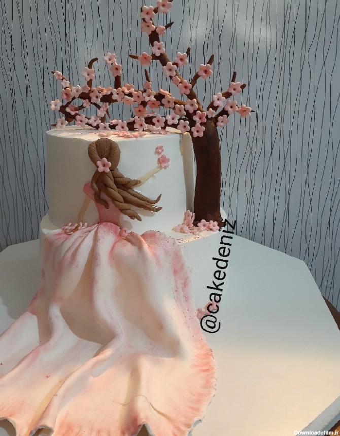 کیک تولد دختر بهاری | سرآشپز پاپیون