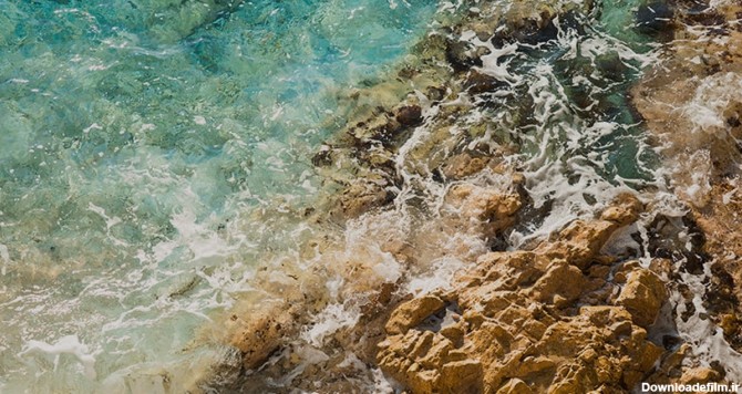 تصویر کلوزآپ صخره های دریایی | پیکفری
