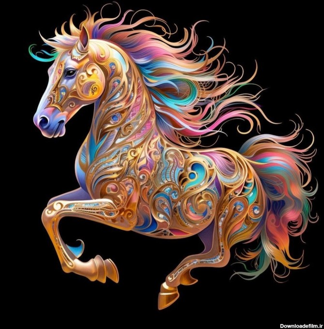 دانلود عکس پروفایل اسب سلطنتی و رنگی