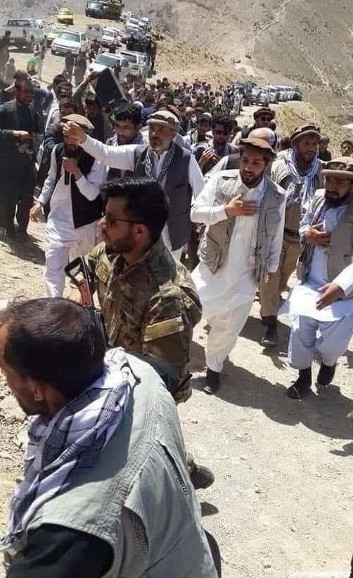 عکس| بازدید احمد مسعود از خط مقدم جنگ با طالبان