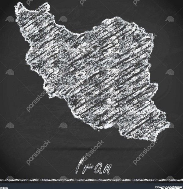 عکس مشکی از نقشه ایران