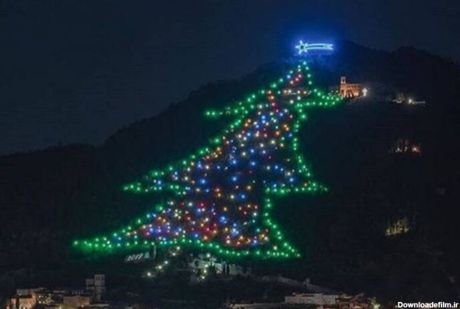 ببینید | لحظه روشن شدن بزرگ‌ترین درخت کریسمس دنیا