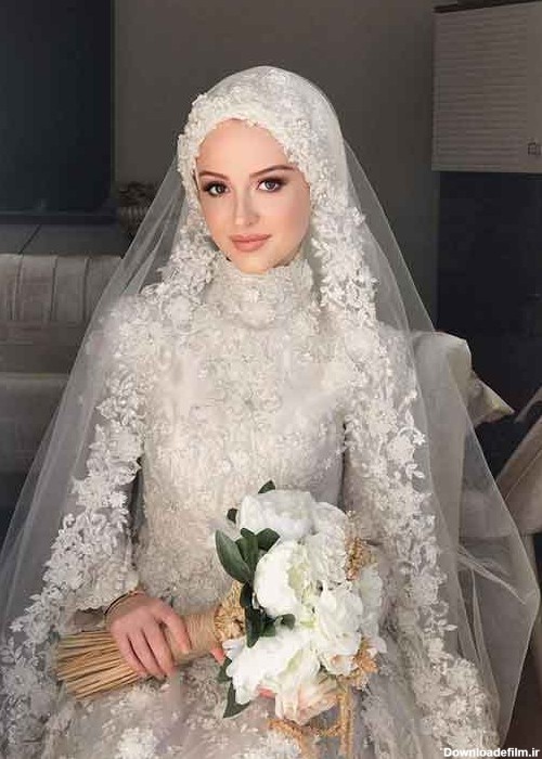 50 لباس عروس عربی 2023 جدید؛ با پارچه های بسیار شاین دار و پرکار لاکچری پسند