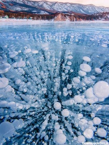 تصویر نجومی روز ناسا: حباب های یخ زده متان در دریاچه بایکال