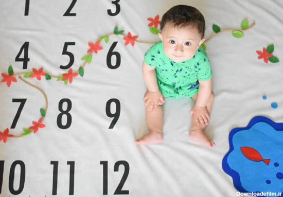 مدل عکس نوزاد هفت ماهه در خانه - چندماهمه