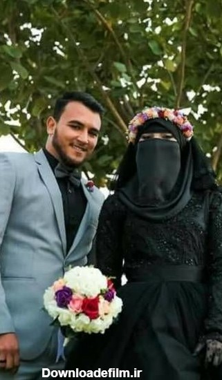 این عروس و داماد چرا لباس سیاه پوشیدن+ عکس