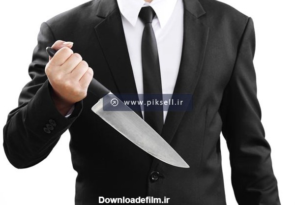 دانلود عکس با کیفیت چاقو در دست مرد کارمند