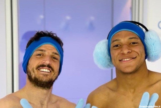 عکس جالب و بامزه امباپه کنار فلورنزی؛ سرما درمانی! | فوتبالی