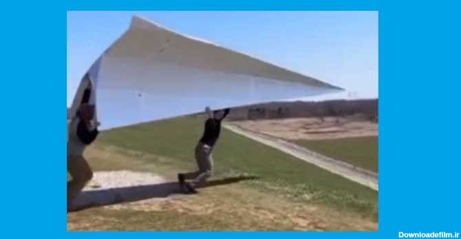 ببینید | پرواز بزرگترین هواپیمای کاغذی جهان