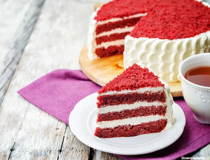 ۲ طرز تهیه کیک ردولوت (کیک مخمل قرمز) در فر و قابلمه | مجله ...