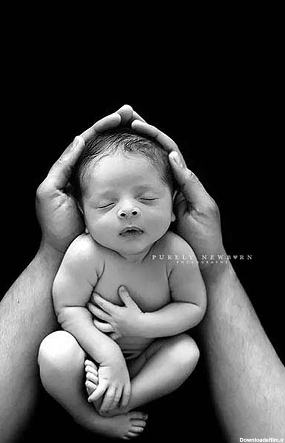 ایده عکس نوزاد با پدر - ژست عکاسی نوزاد با پدر در آتلیه عکاسی ...