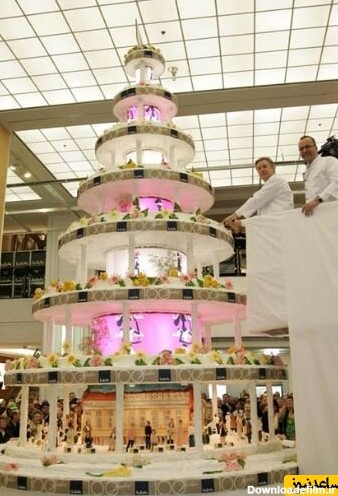 رونمایی از غول پیکرترین کیک عروسی دنیا/ با این حجم میشه کل اهالی ...