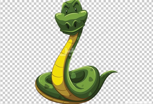 Borchin-ir-green angry snake cartoon transparent animal large photo_png دانلود عکس کارتونی مار سبز رنگ با صورت ترسناک۲