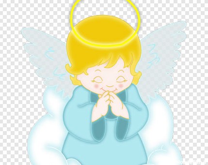 دانلود فایل png فرشته کوچولوی بالدار روی ابر
