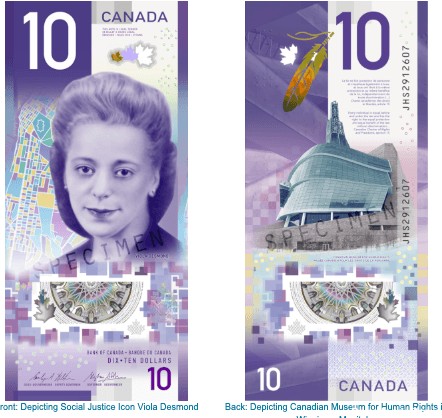 اسکناس 10 دلاری عمودی کانادا به عنوان بهترین اسکناس جهان ...